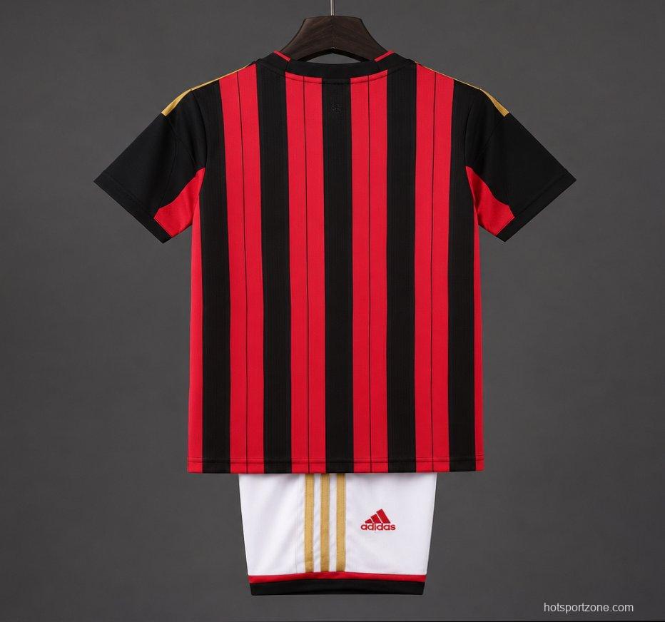 Retro Kids 2013/14 AC Milan Home Soccer Jersey