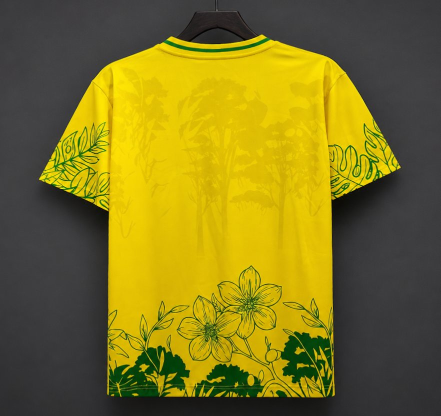 2026 Brazil Yellow Green Special Edition Floral Jersey