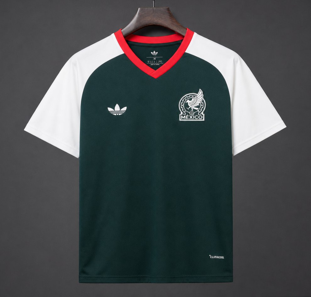 2026 Mexico Dark Green White Pre-match Jersey