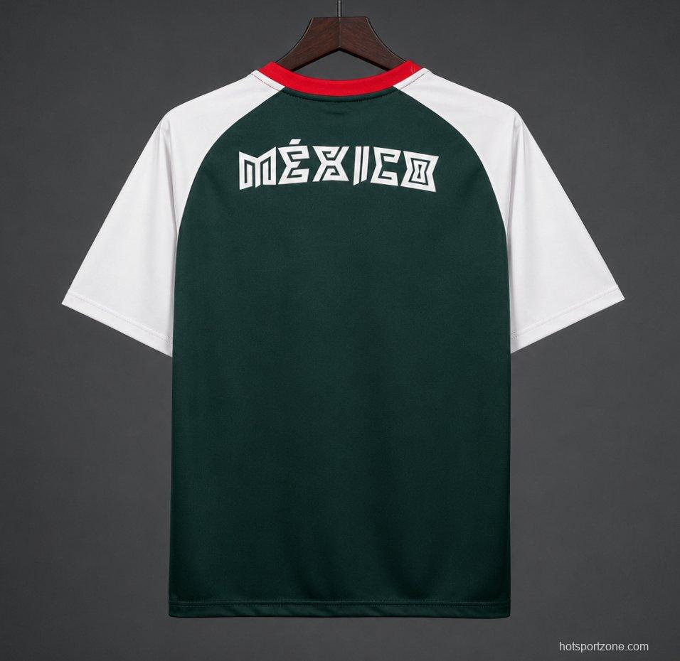 2026 Mexico Dark Green White Pre-match Jersey