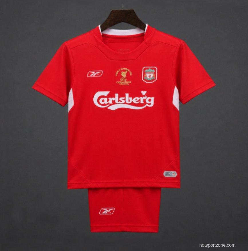 Retro Kids 04/05 Liverpool Home Jersey
