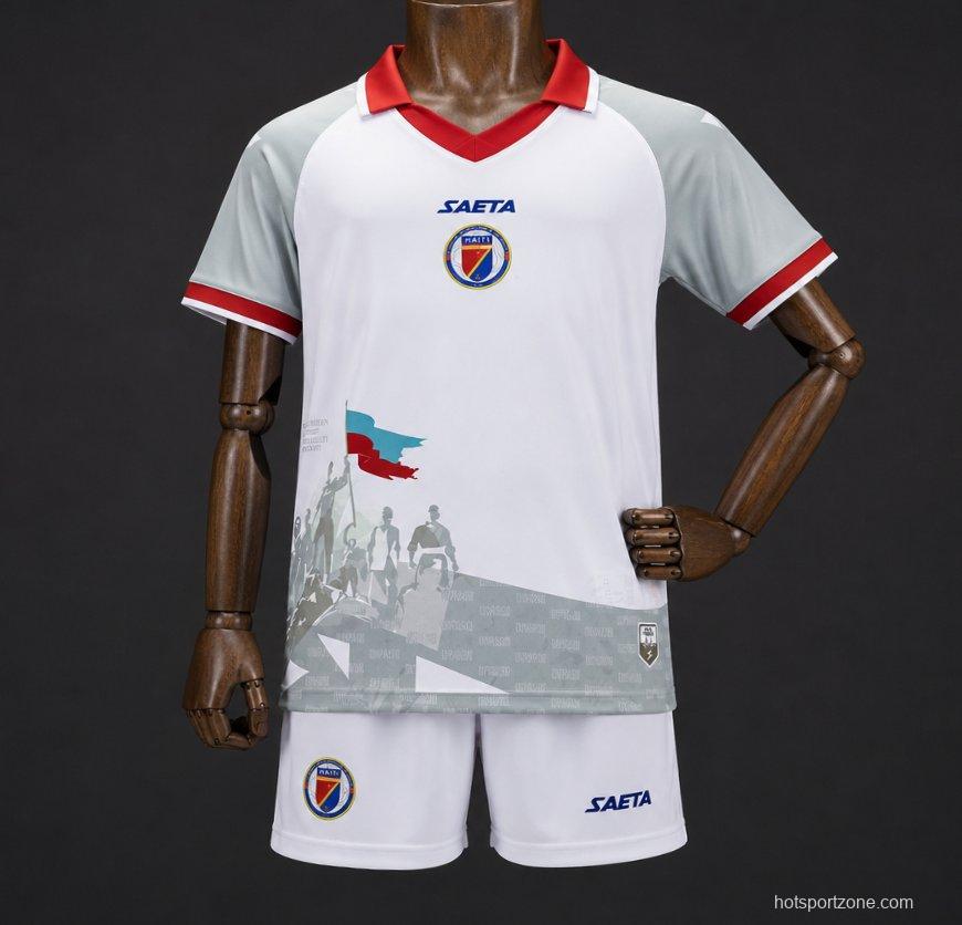 2026 Kids Haiti World Cup Third White Jersey