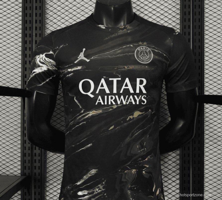 Player Version  2 Stars 25/26 PSG × Jordan Brand Third Black Jersey With Champions of Europe 2026 Printing