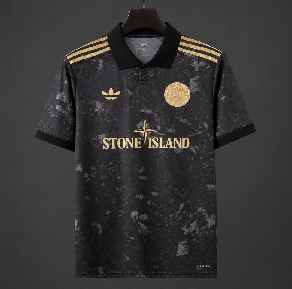26/27  Ajax x Stone Island Concept Black Jersey