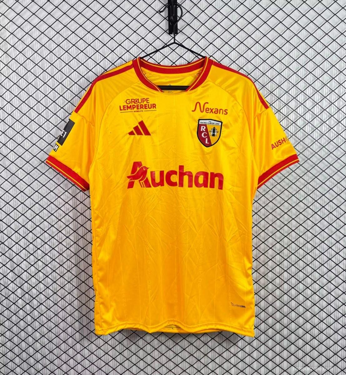26/27 RC Lens Home Yellow Red Jersey