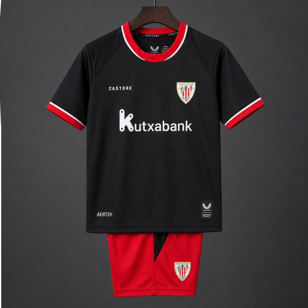 26/27 Kids Athletic Bilbao Away Black Jersey