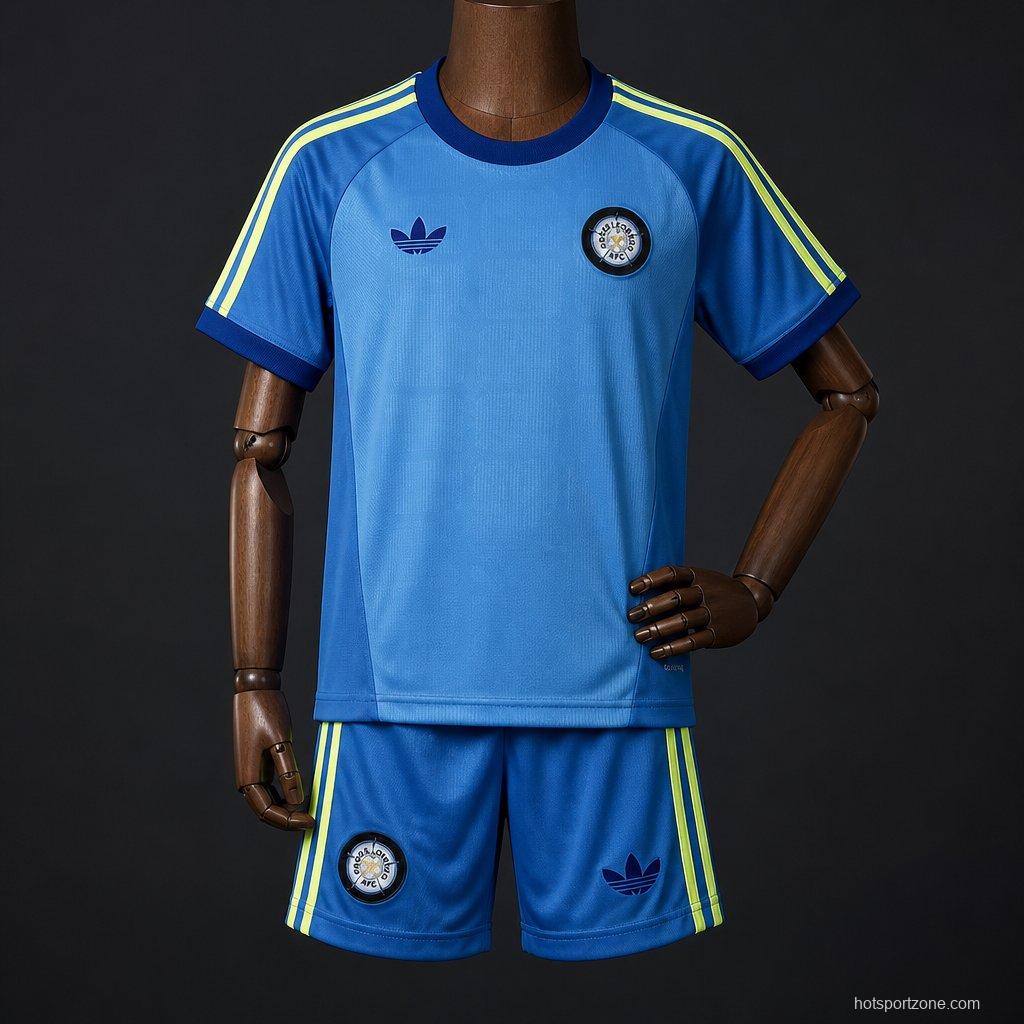 26/27  Kids Leeds United Blue Goalkeeper  Jersey