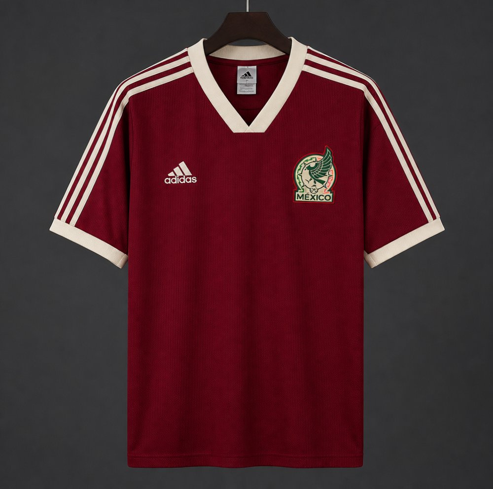 2025 Mexico Icon Retro Dark Red Jersey