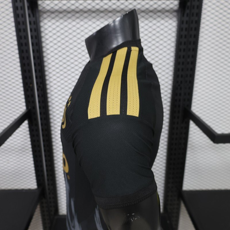Player Version 26/27 Juventus Black & Gold with Flame Pattern Third Jersey
