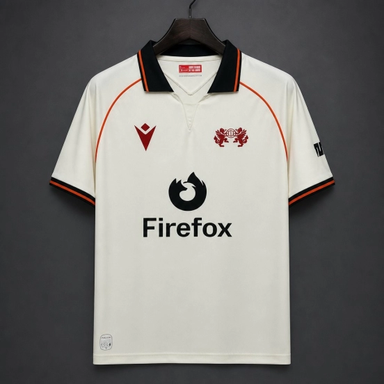 26/27 Wrexham AFC Away Cream Polo Collar  Jersey