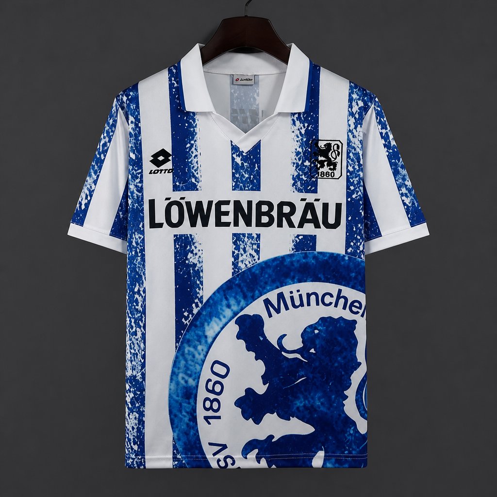 1993/94 TSV 1860 Munich Home White & Blue Jersey