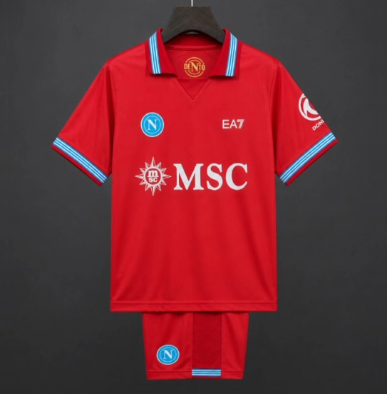 26/27 Kids Napoli Away Red Jersey