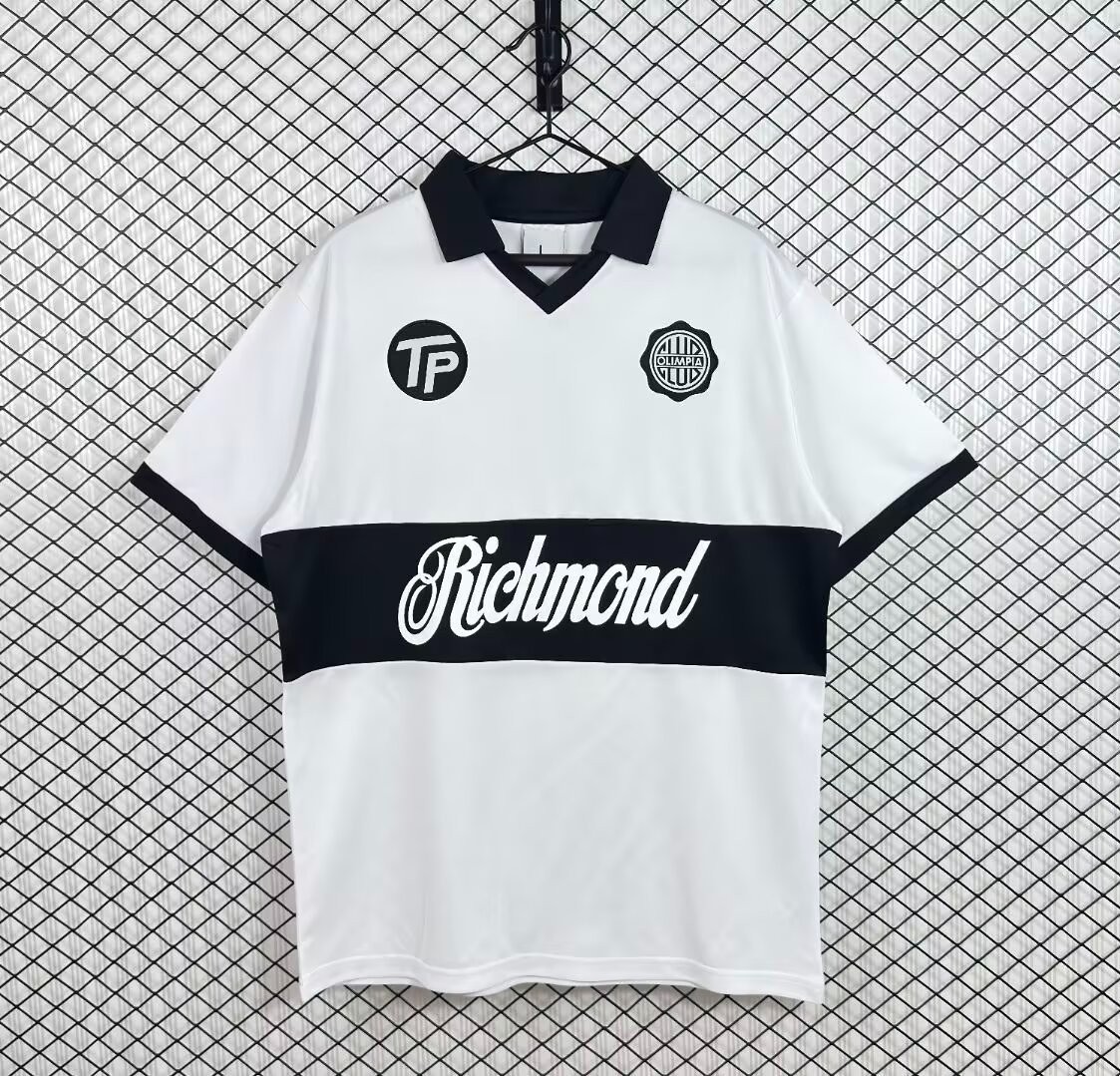 Retro 85/86 Club Olimpia Home White Jersey