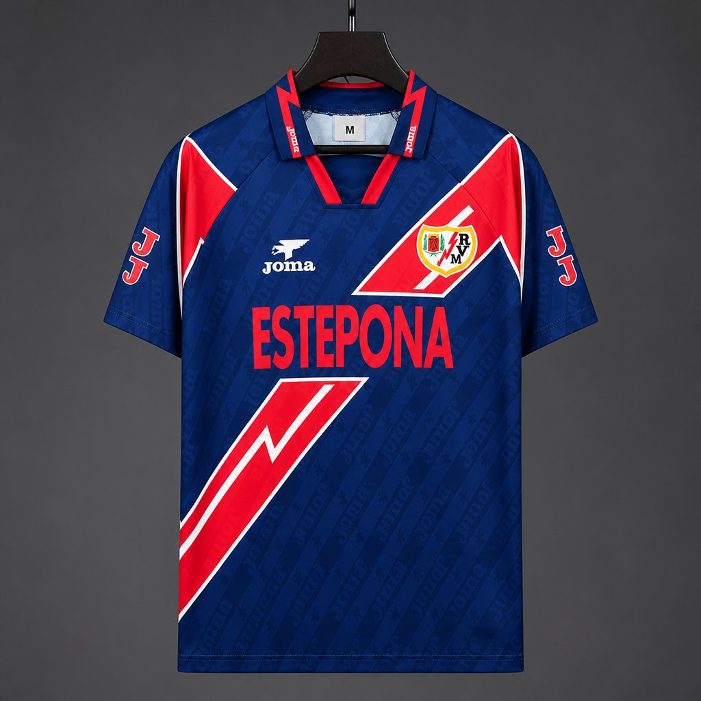 Retro 95/96 Rayo Vallecano Away Navy Blue Jersey