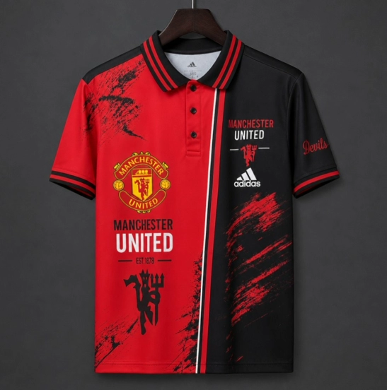 26/27 Manchester United Training Red Black Jersey