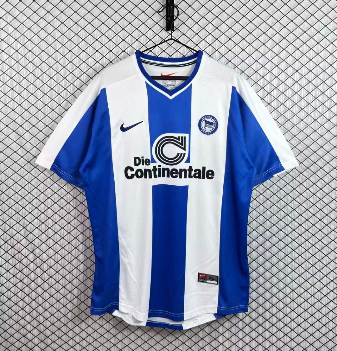 Retro 99/00 Hertha BSC Home White Blue Jersey