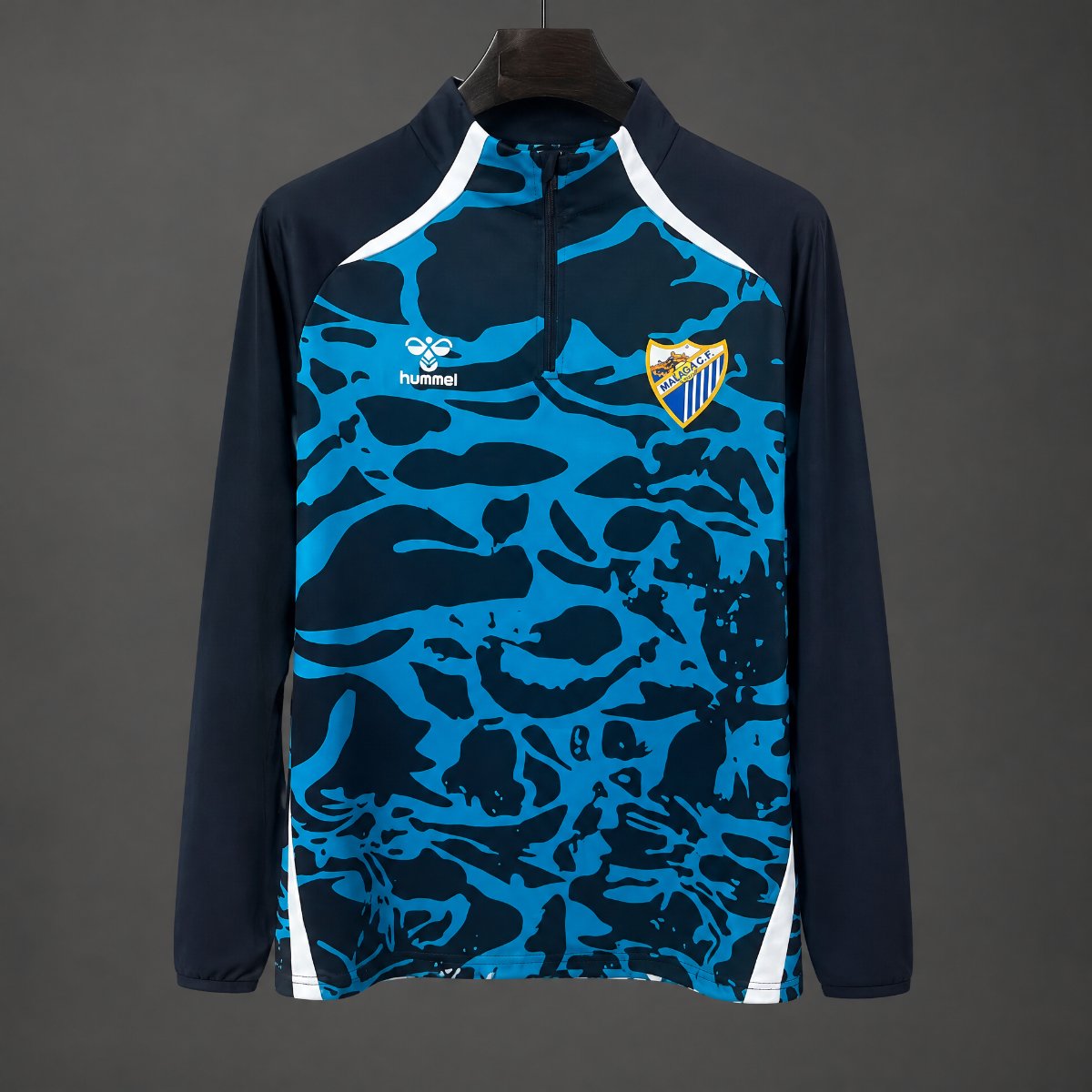 26/27 Málaga CF Navy Blue Half-Zip Long Sleeve Training Top