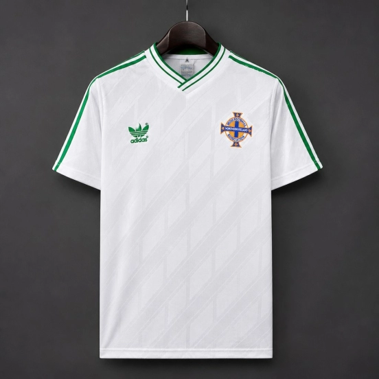 Retro 1986 Northern Ireland Away White Jersey